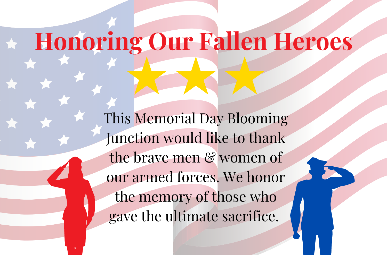 Remembering and honoring our heroes this Memorial Day 💝