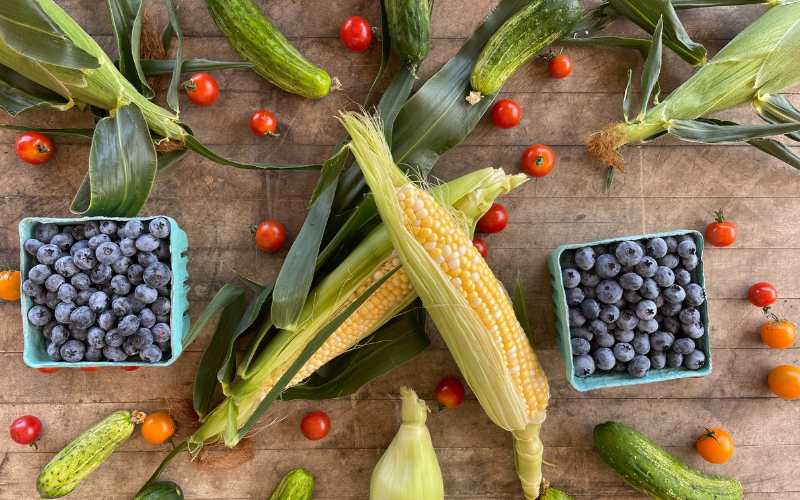 Sweet Summer Bounty! 🌽🍅🥕🍉🥒