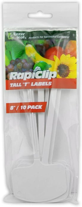 Luster Leaf Plastic T Label 8" - 10 Label