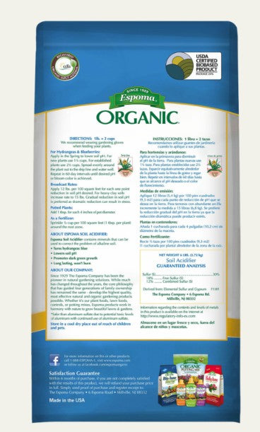 Espoma Soil Acidifier - 6lb