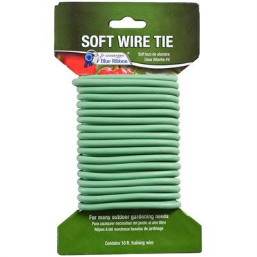 Gardener's Blue Ribbon Soft Wire Tie - 16 foot