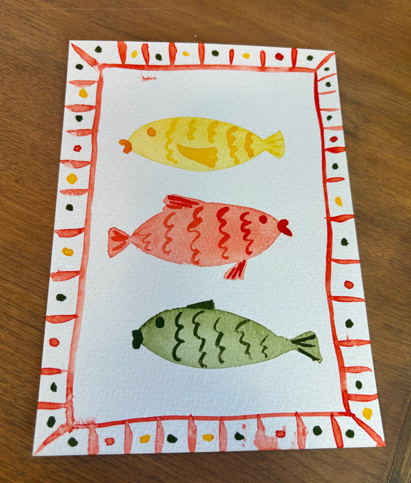 CLASS Watercolor Painting: Fall Favorites: Sunflowers, Wreaths, and School of Fish.