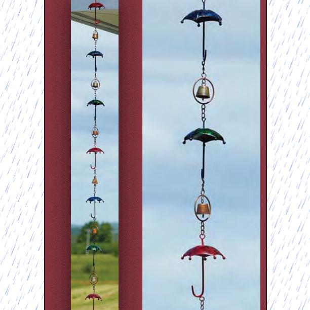 Multicolor Umbrella Rain Chain